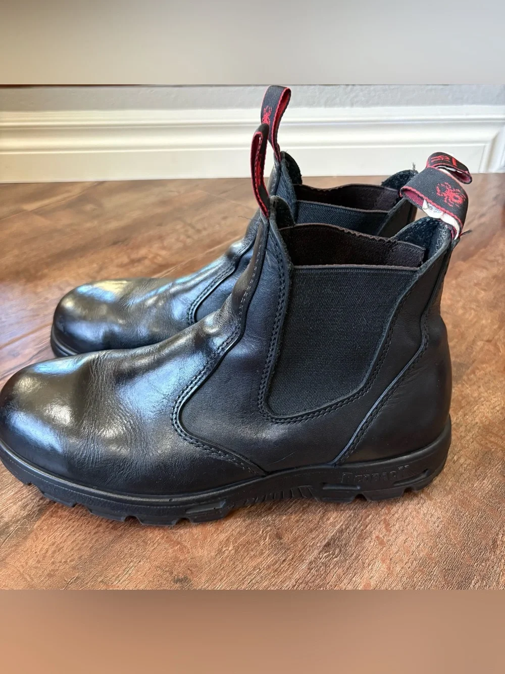 Redback Chelsea Work Boots Men’s US 10.5 AU 9.5 Black Leather Made Australia
